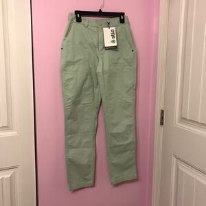 STIO Rivet Twill Carpenter Pants Double Knee Womens Lichen Green NWT